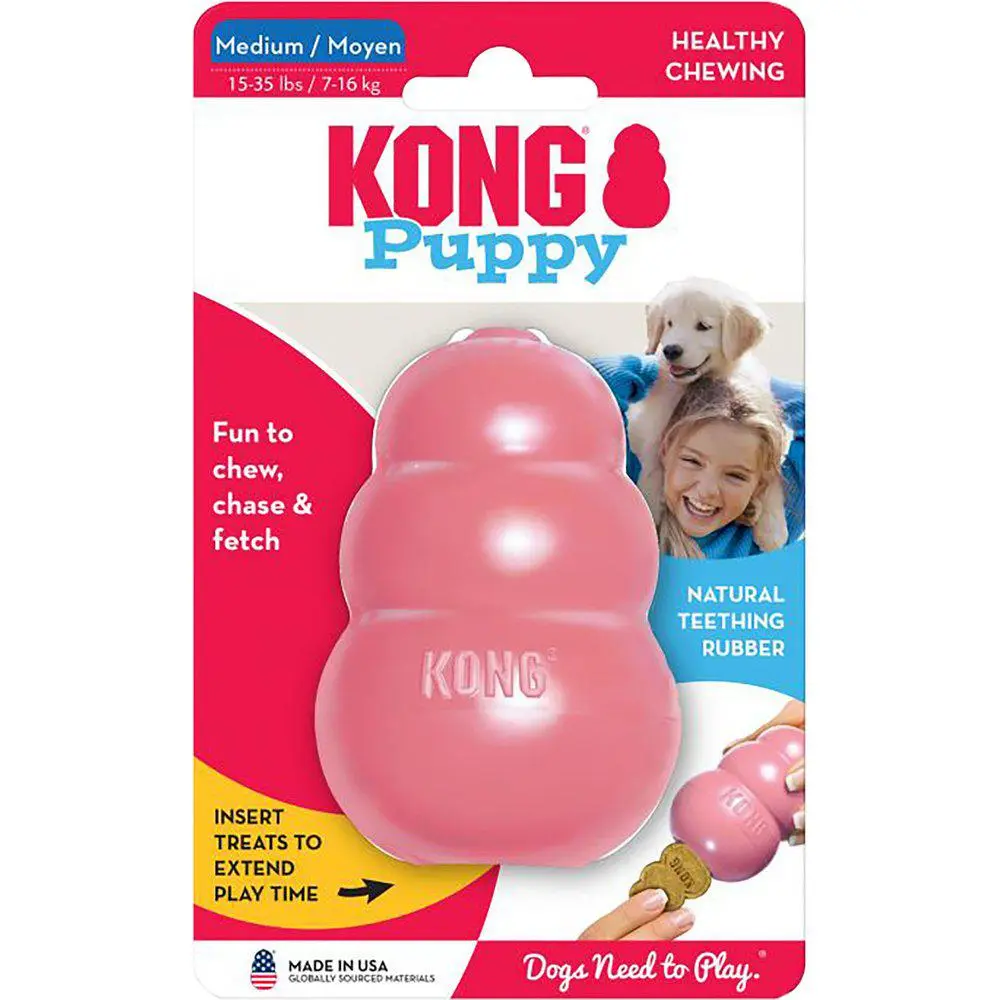 KONG Puppy Medium - hvalpelegetøj til leg og tyggetræning